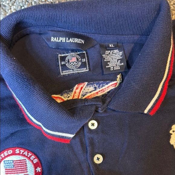 Ralph Lauren Blue Short Sleeve Tee with Olympic Patch - Picture 4 of 5